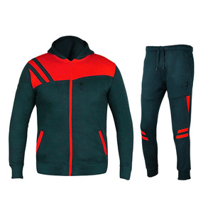 Custom Men's Winter 2 in 1 Solid Casual Breathable Windbreaker <b>Zip</b> Jacket Jogger Sweatpants Training Sportswear Set - Product Image 3