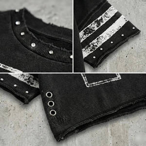 เสื้อยืดพิมพ์ลายกราฟิกแบบซับลิเมชั่น 3 มิติ เสื้อผ้าสตรีทแวร์ ผ้าฝ้าย แขนสั้น ประดับเพชรเทียม แฟชั่นฮิปฮอป วินเทจ เสื้อวอช - Product Image 4