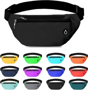 Sac banane grande capacité avec sangle réglable, sac banane bandoulière pour voyage, course à pied, cyclisme, sports de plein air, usage quotidien, unisexe - Product Image 1