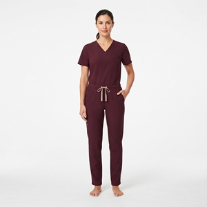 Ensemble de blouses chirurgicales personnalisées pour femmes, uniforme médical, tenue de travail pour hôpital et soins de santé, haut et pantalon - Product Image 5