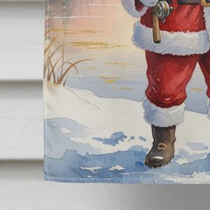 Decorazione Natalizia Solare da Giardino con Babbo Natale che Pesca, Grande Striscione Decorativo per Portico e Giardino, Opera d'Arte Premium - Product Image 4