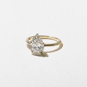 Solitaire Lab Grown Diamond Engagement <b>Wedding</b> <b>Ring</b> Round Brilliant Cut 14K Gold Plated IGI Certified Resizable <b>for</b> <b>Couples</b> - Product Image 4