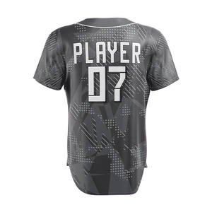 Maillot de baseball/softball respirant pour femme, à boutons, manches courtes, uniforme d'équipe sportive personnalisé par sublimation, vente en gros - Product Image 6
