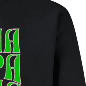 <b>Black</b> Graphic Crewneck Pullover Sweatshirt <b>Long</b> Sleeve Ribbed Cuffs Casual Women Fleece <b>Top</b> Fashion Streetwear Daily Apparel - Product Image 5
