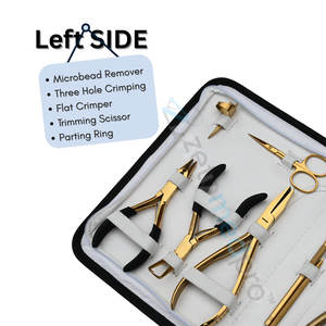 Kit d'outils professionnels pour extensions de cheveux, pinces en acier inoxydable noir, crochets, clips, peigne, ensemble de coiffure pour salon - Product Image 5