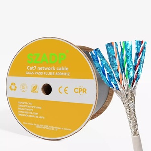 Câble de travail <span class=keywords><strong>CAT7A</strong></span>/CAT8 SFTP Cat8 0.6MM cuivre pur 2000MHZ/emballage de bobine de rouleau de bobine - Product Image 5