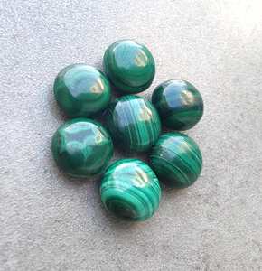 Malachite Naturelle de Qualité, Forme Ronde, Cabochon Briolette Calibré, Vente en Gros, Pierre Précieuse Non Montée pour Bijoux - Product Image 4