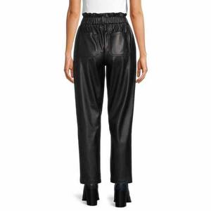 Pantalones de Mujer con Aspecto de Cuero Negro, Cintura Alta, Ajustados, Estilo Skinny, Levanta Glúteos - Product Image 1
