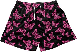 Shorts de sport pour homme, motif éclair noir, respirants, avec cordon de serrage, décontractés, imprimé géométrique, polyester - Product Image 5