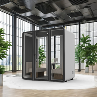 UNIBOOTH Cabine Silencieuse Personnalisée en Aluminium Ignifuge ASTM-E84 33dB ISO 23351 Installation Rapide en 30-45 Min pour Bureau à Domicile et Espace de Travail Vente en Gros