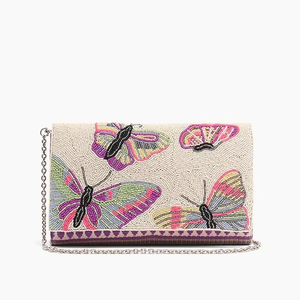 Bolso de Mano con Cuentas Hecho a Mano, Bordado, Estilo Moderno y Lujoso, Resistente, Ligero, Ecológico, Portátil, para la Noche - Product Image 1