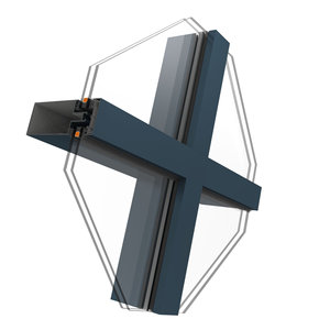 Sistema de Muro Cortina Moderno Fravi con Aluminio Serie 6000 para Diseño Exterior de Vidrio - Product Image 4