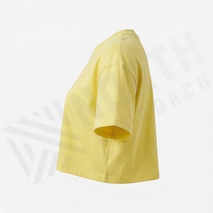 เสื้อครอปท็อปผู้หญิงผ้าฝ้ายสีสันตามสั่ง ทรงโอเวอร์ไซส์ สไตล์สตรีทแวร์ สำหรับออกกำลังกาย ฟิตเนส และกิจกรรมต่างๆ - Product Image 3