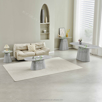 Table à manger ovale en céramique beige de style hôtel moderne de luxe pour la salle à manger à domicile, pliable et réglable
