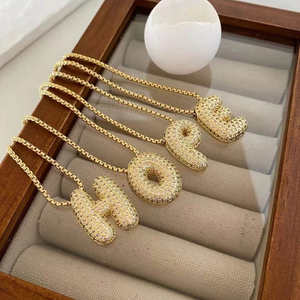 Nuevo Collar con Colgante de Letra Inicial, 26 Letras, Chapado en Oro de 18K, Colgante de Alfabeto A-Z - Product Image 6