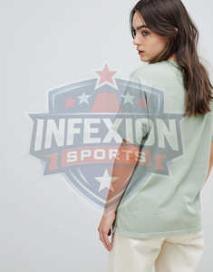 เสื้อยืดแขนสั้นสีเขียวอ่อน ยูนิเซ็กซ์ ทรงปกติ ผ้าคอตตอนเจอร์ซีย์ คอกลม สีพื้น ย้อมสีเรียบๆ สไตล์ลำลอง - Product Image 3