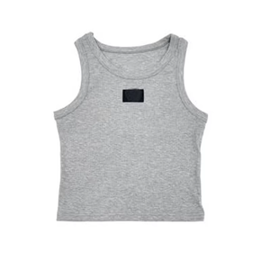 Customized Logo Breathable Knitted Ribbed Women <b>Tank</b> <b>Top</b> with Wide Straps Front Position Letter Pattern Cropped Fitted Design - Product Image 6