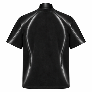 เสื้อยืดสตรีทแวร์วินเทจสีสันตามสั่ง ล้างสีแบบแอซิดวอช สำหรับผู้ชาย ผ้าฝ้ายถัก แห้งเร็ว ระบายอากาศดี รุ่นปี 2026 - Product Image 2
