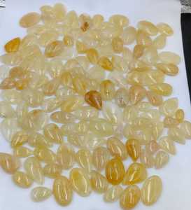Cabochon de pierre précieuse jaspe jaune naturelle pour la fabrication de bijoux avec coupe en forme de poire |   Fournisseur direct d'usine - Product Image 3