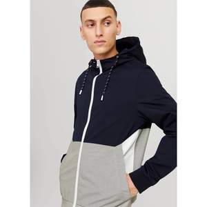 Unisex Hooded Color Blocking Windbreaker <b>Jacket</b> Lightweight Thin Windproof Casual <b>Pullover</b> Front Summer Wear - Product Image 3
