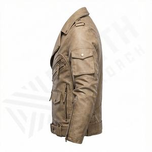 Veste de moto en cuir véritable pour homme de qualité supérieure, nouvelle arrivée, vestes de moto d'hiver, protections amovibles, personnalisables - Product Image 3