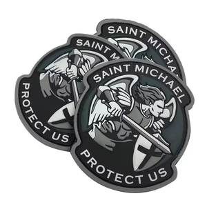 Custom Design Eco-friendly Rubber PVC Logo Patches <b>Hook</b> & Loop Soft 3D Embossed for Garment Use Wholesale - Product Image 4