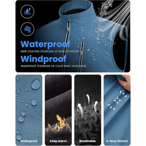 Gilet Softshell Hiver Écologique Respirant Tissu Résistant à l'Eau Coutures Durables Options Personnalisées Vente en Gros - Product Image 5