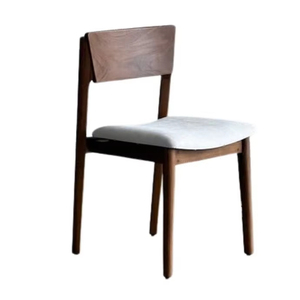 Silla de Comedor Tapizada en Terciopelo con Madera de Teca Sólida y Duradera, Diseño Moderno y Minimalista para Apartamentos y Hoteles - Product Image 1