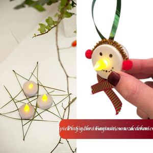 Bougies LED électriques sans flamme, réalistes et lumineuses, fonctionnant sur piles, avec couvercle en tissu, idéales pour un cadeau - Product Image 3