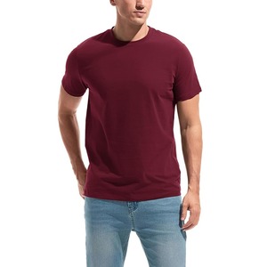 เสื้อยืดพรีเมียมสีแดงเลือดหมูสำหรับผู้ชาย ผ้าฝ้าย 100% แขนสั้น คอกลม ลายมัดย้อม ทรงโอเวอร์ไซส์ น้ำหนัก 320 กรัม เสื้อยืดพื้นฐานสำหรับฤดูร้อน แบบเรียบๆ สำหรับสกรีนลาย - Product Image 1