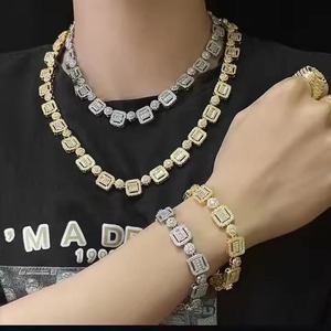 Suministro Directo de Fábrica, Cadena Cubana Estilo Hip-Hop, Plata de Ley S925, Chapada en Oro Blanco, Cadenas Finas, Collares para Hombre y Mujer - Product Image 3