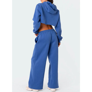 Nouvel Arrivage – Pantalon de survêtement en molleton respirant pour femme, taille mi-haute, coupe large évasée, qualité supérieure, personnalisable avec votre logo - Product Image 6