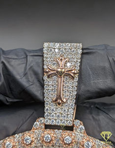 Pendentif de luxe en forme de pièce de monnaie Hip Hop Chief en or massif, serti de diamants VVS cultivés en laboratoire, en argent sterling 925, bijoux personnalisés - Product Image 4