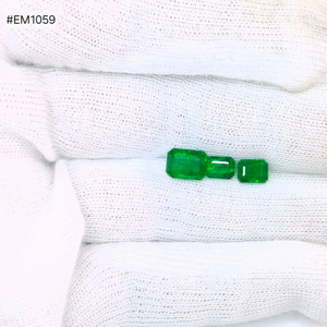 Color vibrante, corte precioso, esmeralda 100% natural de Zambia, forma octogonal, juego de 3 piezas, 3.39 ct, piedras preciosas sueltas de la mejor calidad para joyería. - Product Image 1