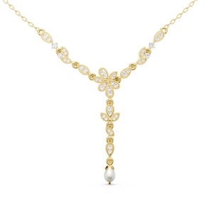 Collar de Diamantes de Oro de 9K Más Vendido para Mujer, Joyería Fina de Lujo con Piedras Brillantes para Novias, Compromiso - Product Image 3