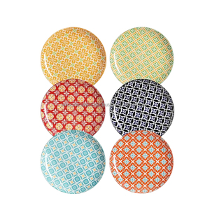 Ensemble d'assiettes en céramique classiques de luxe au design assorti, idéales pour les pâtes, les crêpes, les steaks, les salades et les desserts, allant au lave-vaisselle et au micro-ondes - Product Image 1