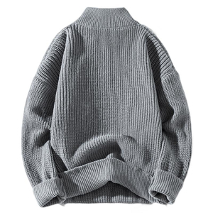 Custom Winter <b>Men's</b> Half Zip Sweater <b>Men</b> Quarter Zip Sweater Knitted Winter Clothing Solid Color Winter Wear - Product Image 6