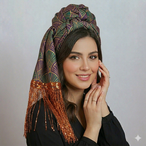 Custom Printed Square Tassel <b>Scarf</b> Soft Lightweight Womens Headscarf OEM ODM Manufacturer Chios Custom Fabric Products - Product Image 1
