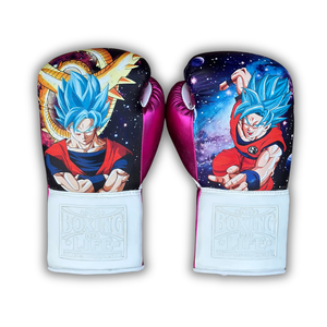 Gants de boxe personnalisés « No Boxing No Life » en cuir de vachette, design par sublimation, pour sparring et combat, durables, respirants, à lacets - Product Image 1
