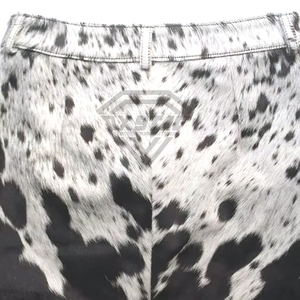<b>Men</b> <b>Animal</b> Print Short Shorts Mid Waist Button Fly Casual Style Printed Design Wholesale Rate Custom Cowhide Leather Jacket - Product Image 6
