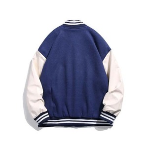 Veste universitaire de baseball unisexe de haute qualité, broderie chenille, polaire, style Letterman, col montant, respirante, réversible, hiver - Product Image 2