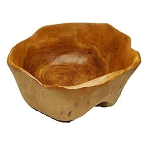 Bol de service alimentaire rond en bois, dernière collection, avec impression émaillée à l'intérieur, pour table à manger, bols de service alimentaire multi-usages - Product Image 2