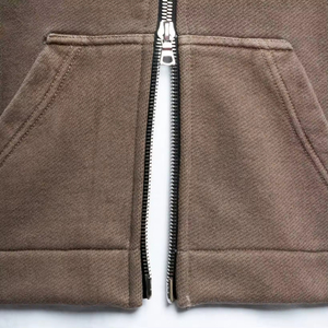 Mens Regular Fit Full <b>Zip</b> Hoodie Heavyweight 500gsm Fleece Drop Shoulder Regular 100% Cotton Eco-Friendly Sweatshirt - Product Image 5