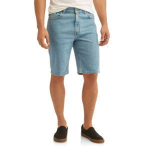 Shorts en jean délavé pour homme, taille mi-haute, coupe droite, décontracté, respirant, en coton tissé, pour l'été - Product Image 2