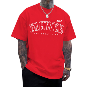 Camiseta extragrande para hombre, estilo Hip Hop, holgada, de manga corta, de algodón pesado, informal, de verano, a la moda, ropa de calle - Product Image 1