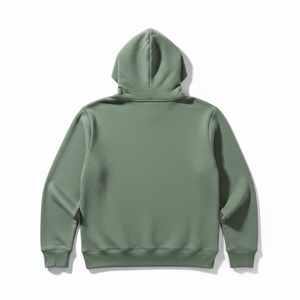 Sweat à capuche vert surdimensionné avec poche kangourou, en coton doux, streetwear décontracté pour homme, à porter au quotidien, chaud pour l'hiver - Product Image 4