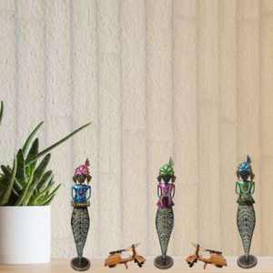 Portavelas Decorativo Indio Jalli T para Iluminación Suave en Escritorios de Oficina, Mostradores de Cafetería y Mesas de Recepción - Product Image 3