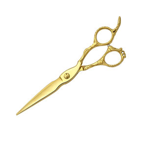 Ciseaux de coiffure en acier inoxydable allemand, lames affûtées dorées, pour usage domestique et professionnel. - Product Image 6