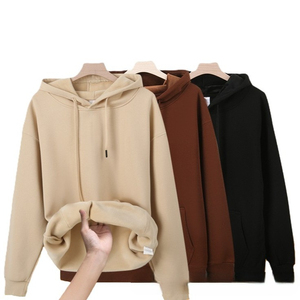Pull-over décontracté en velours pour homme, haute qualité OEM, à manches longues, coupe ample, motif numérique uni, chaud et tendance pour le printemps - Product Image 3