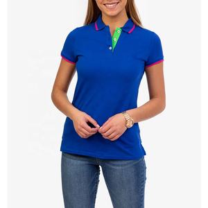 Camisetas Deportivas de Poliéster Premium para Mujer, Corte Atlético, Talla Real, Estilo Polo, Diseño Sólido, Casual, Cortas, para Golf y Deportes - Venta al Por Mayor - Product Image 1